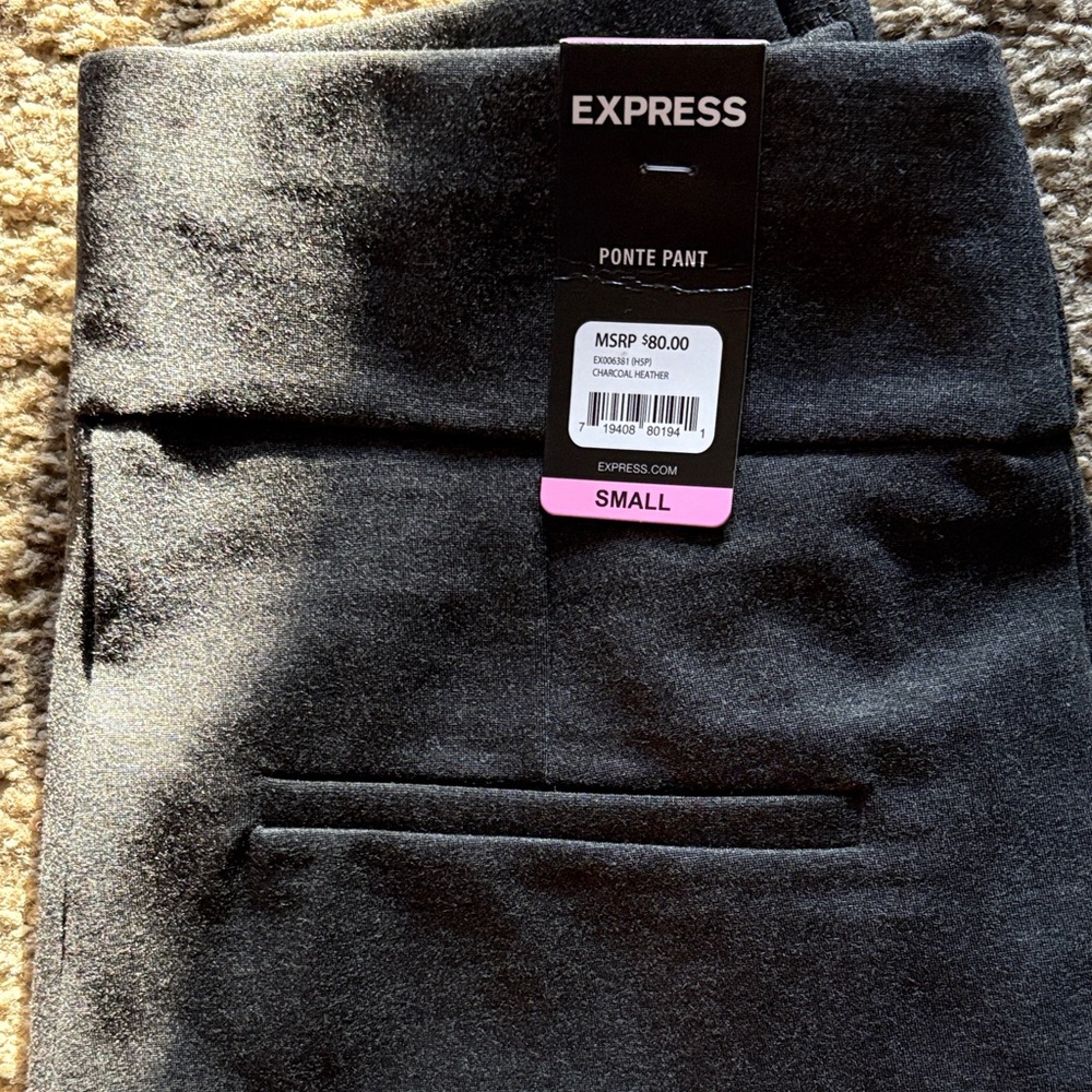 Express Charcoal Ponte Pants